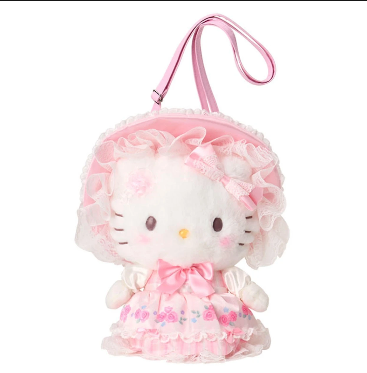 SANRIO ORIGINAL HELLO KITTY PLUSH POCHETTE CROSSBODY SHOULDER BAG (FAIRY TALE PARTY FRILLS LACE DRESS)
