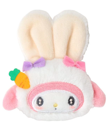 SANRIO ORIGINAL MY MELODY PUFFY EAR RABBIT CLUB PUPPY EYES ORIGINAL BIG MASCOT HAIR CLIP