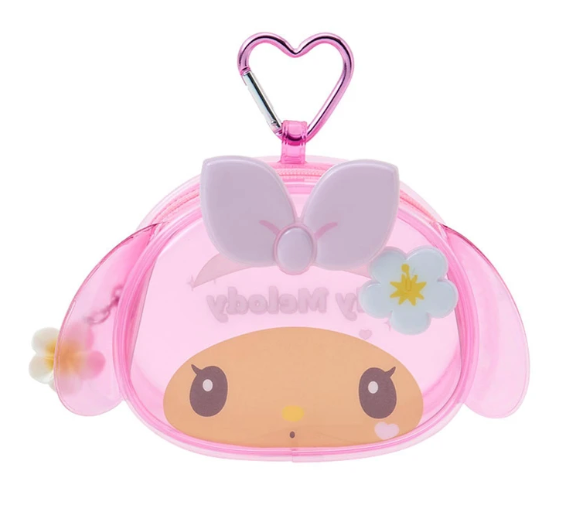 SANRIO ORIGINAL MY MELODY SPARKLING SUMMER POOL CLEAR FACE SHAPED MINI POUCH