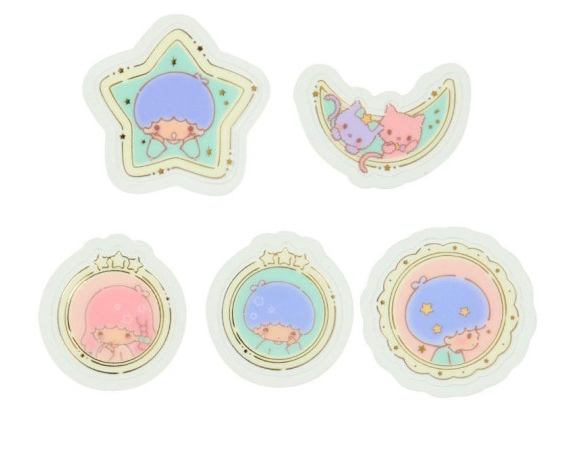 SANRIO ORIGINAL LITTLE TWIN STARS STICKERS SEAL SET FRAME DESIGN
