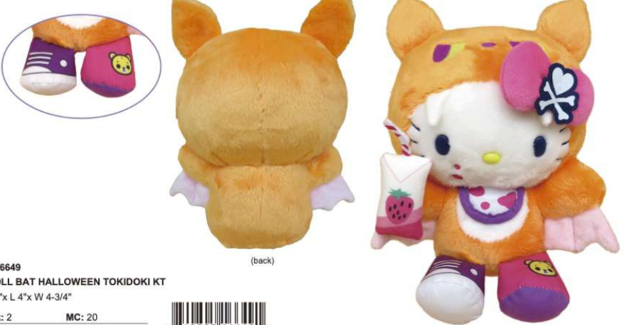 SANRIO HELLO KITTY BAT HALLOWEEN TOKIDOKI BEAN DOLL BAT