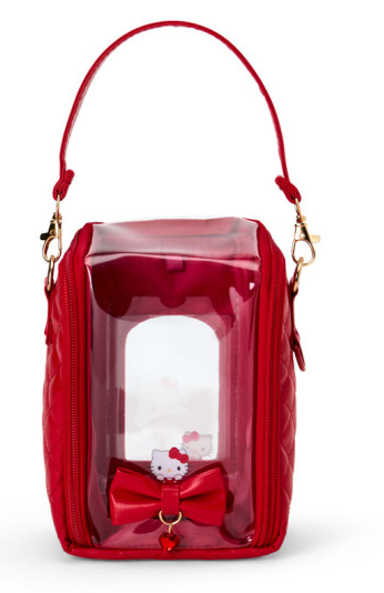SANRIO ORIGINAL HELLO KITTY ENJOY IDOL RIBBON CLEAR WINDOW POUCH