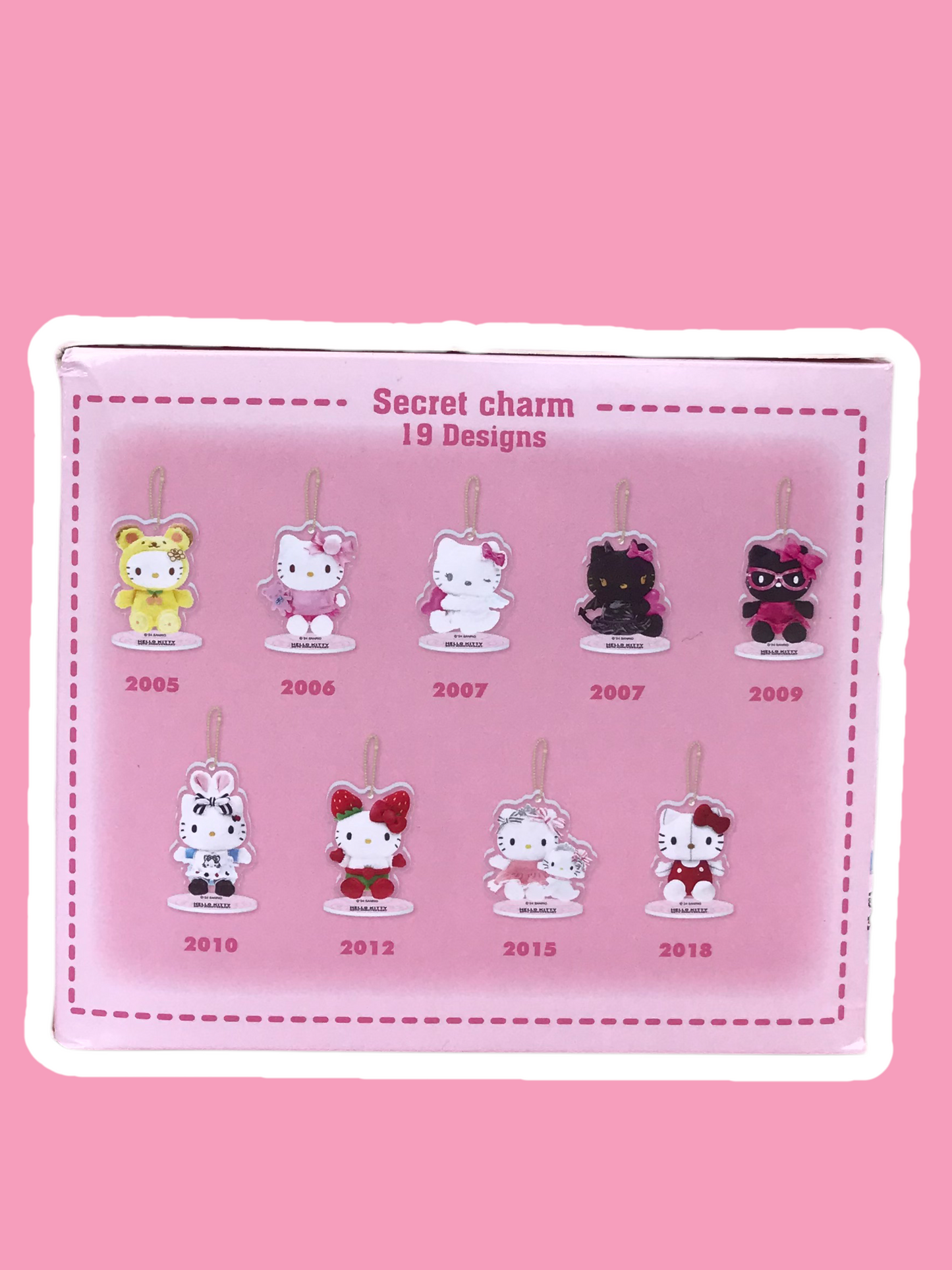 SANRIO JAPAN ORIGIAL HELLO KITTY 50TH ANNIVERSARY ACRYLIC CHARM BLIND BOX
