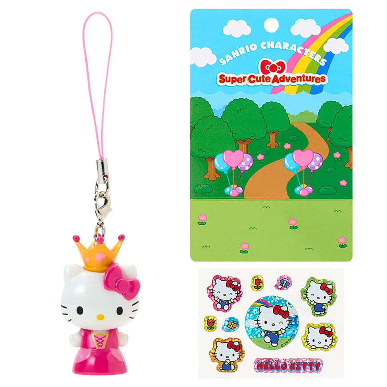 SANRIO ORIGINAL HELLO KITTY STRAP AND STICKER SET SUPER CUTE ADVENTURES MY DREAM SMARTPHONE