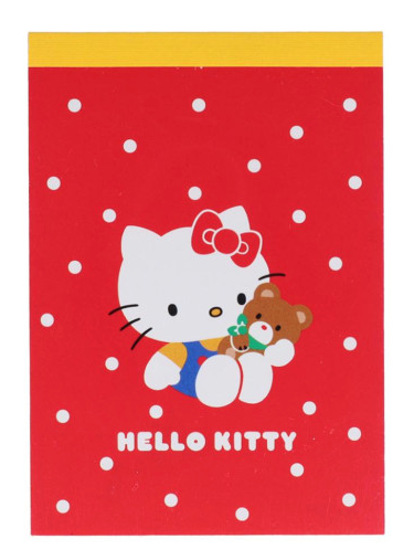 SANRIO ORIGINAL HELLO KITTY MINI NOTEPAD MY BEAR 50TH ANNIVERSARY