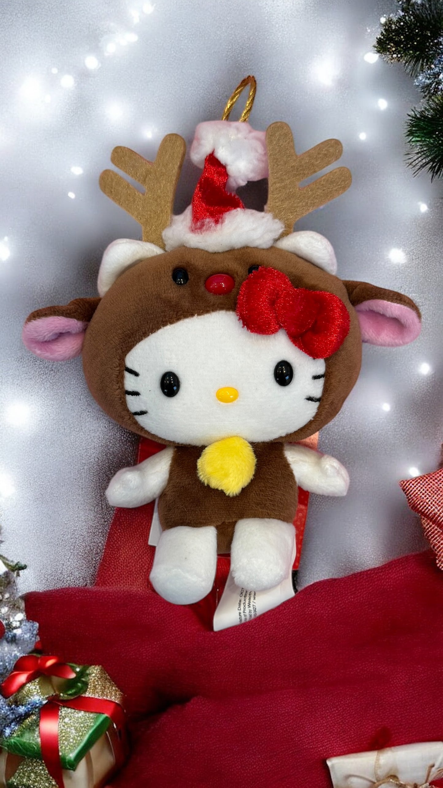 SANRIO HELLO KITTY MASCOT / PLUSH ORNAMENT REINDEER KT