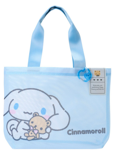 SANRIO ORIGINAL CINNAMOROLL EXTRA LARGE MESH BEACH TOTE BAG CINNAMOROLL: SUMMER WHITE