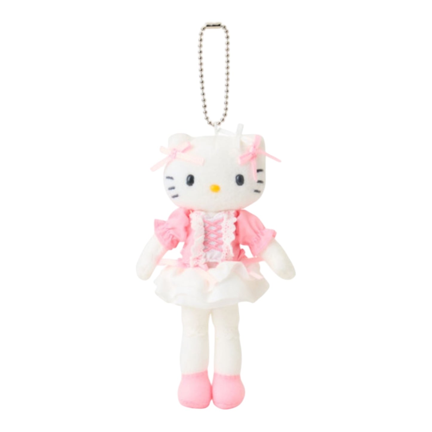 SANRIO ORIGINAL HELLO KITTY MASCOT HOLDER CLOSET COLLECTION GIRLY STYLE LACE UP BLOUSE RIBBON FRILL