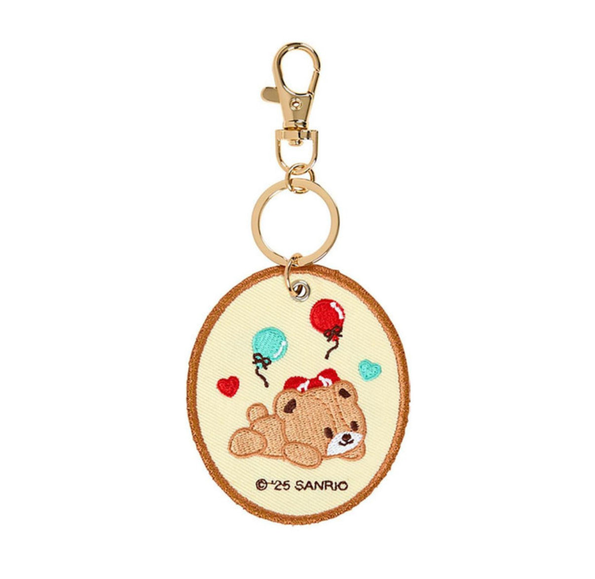 SANRIO TINY CHUM EMBROIDERED PATCH KEYCHAIN