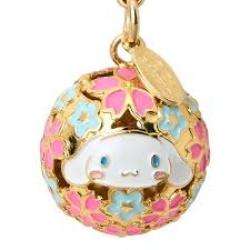 SANRIO ORIGINAL CINNAMOROLL SUZU NECK SAKURA BELL CHARM RED
