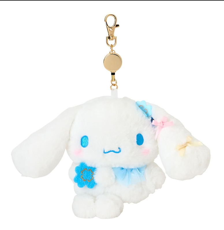 SANRIO ORIGINAL CINNAMOROLL FACE-SHAPED PASS CASE LIGHT BLUE CLOVER