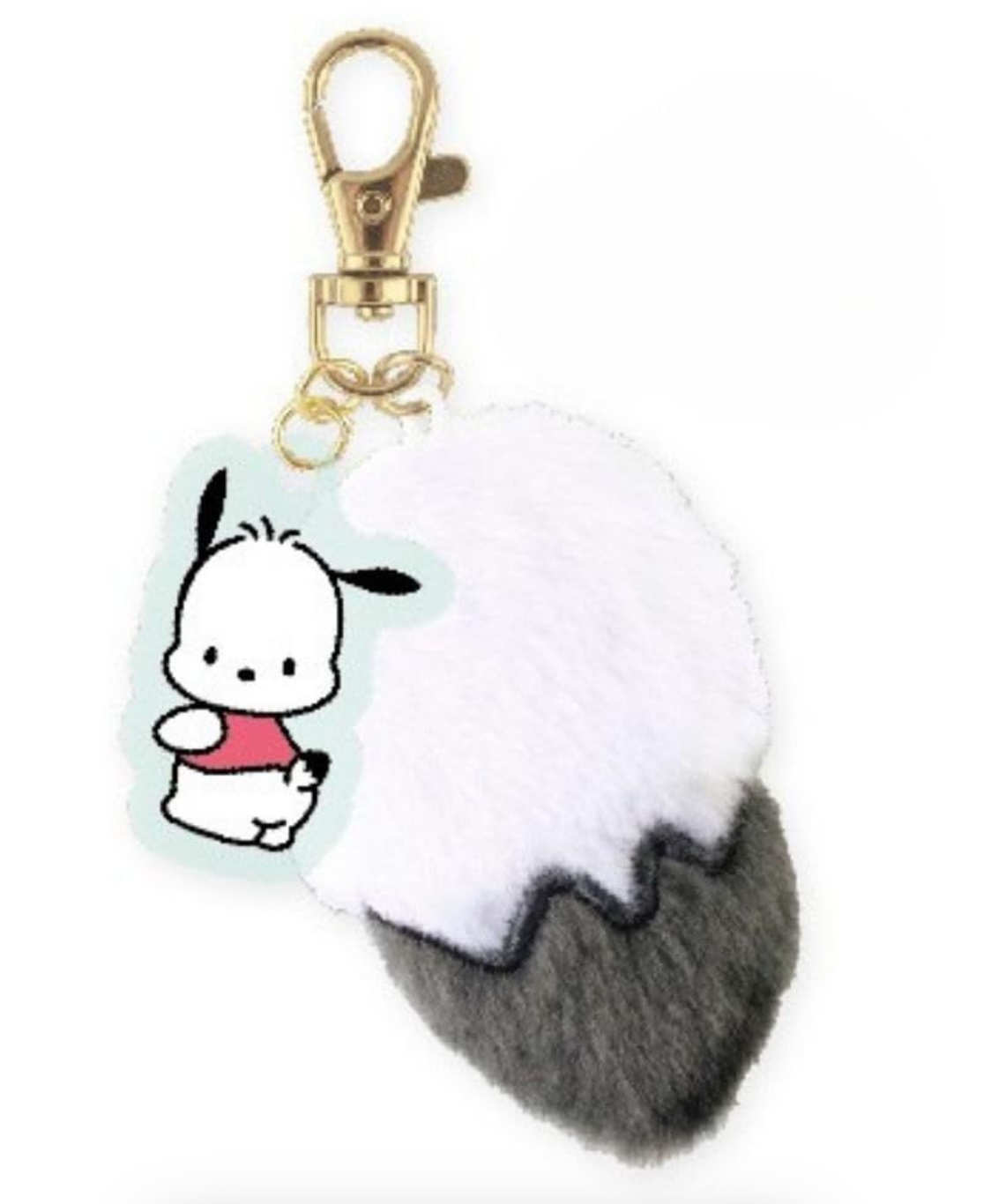 SANRIO ORIGINAL POCHACCO TAIL CHARM WITH ACRYLIC KEYCHAIN