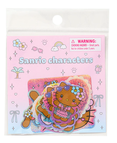 SANRIO ORIGINAL CHARACTERS SPARKLING SUMMER POOL STICKER SET