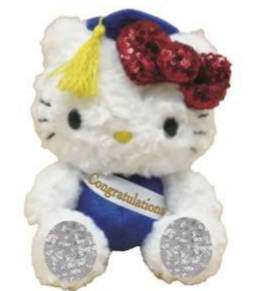 SANRIO HELLO KITTY GRADUATION MASCOT DOLL / PLUSH WHITE