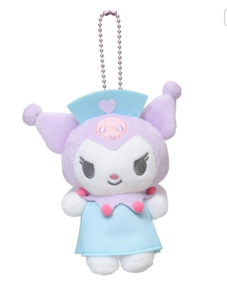 SANRIO ORIGINAL KUROMI 20TH ANNIVERSARY MASCOT HOLDER NURSE LIGHT BLUE