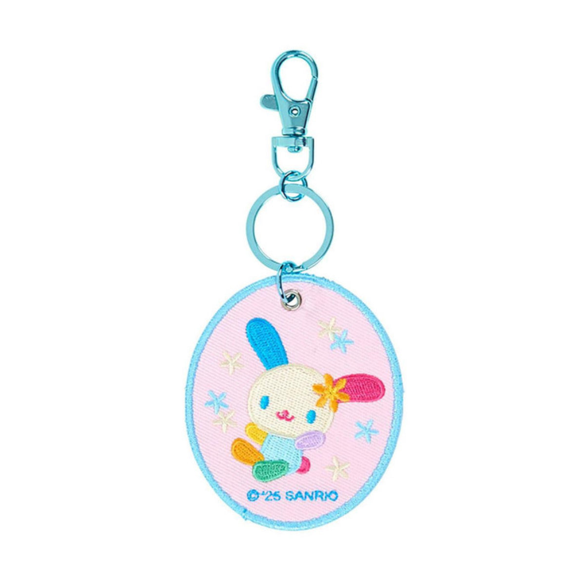 SANRIO USAHANA EMBROIDERED PATCH KEYCHAIN
