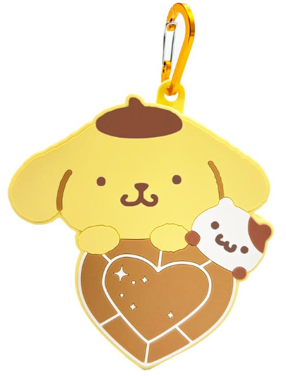 SANRIO ORIGINAL POMPOMPURIN X MUFFIN SILICONE POUCH WITH CARABINER