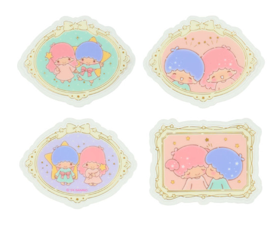 SANRIO ORIGINAL LITTLE TWIN STARS STICKERS SEAL SET FRAME DESIGN