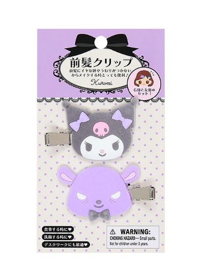 SANRIO ORIGINAL KUROMI X BAKU BANGS CLIP SET