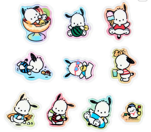 SANRIO ORIGINAL POCHACCO STICKER CREAM SODA