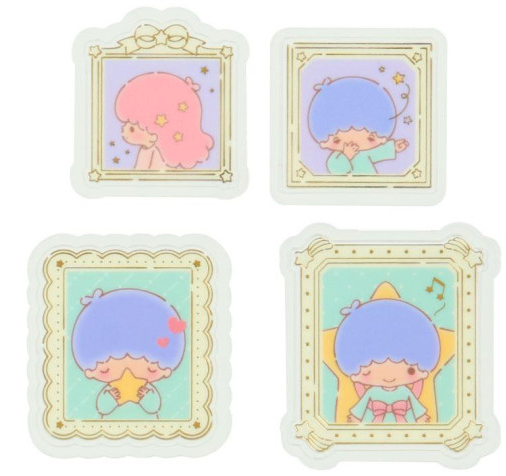 SANRIO ORIGINAL LITTLE TWIN STARS STICKERS SEAL SET FRAME DESIGN