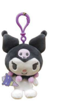 SANRIO KUROMI DIECUT PASTEL CHECK MASCOT CLIP CHARM