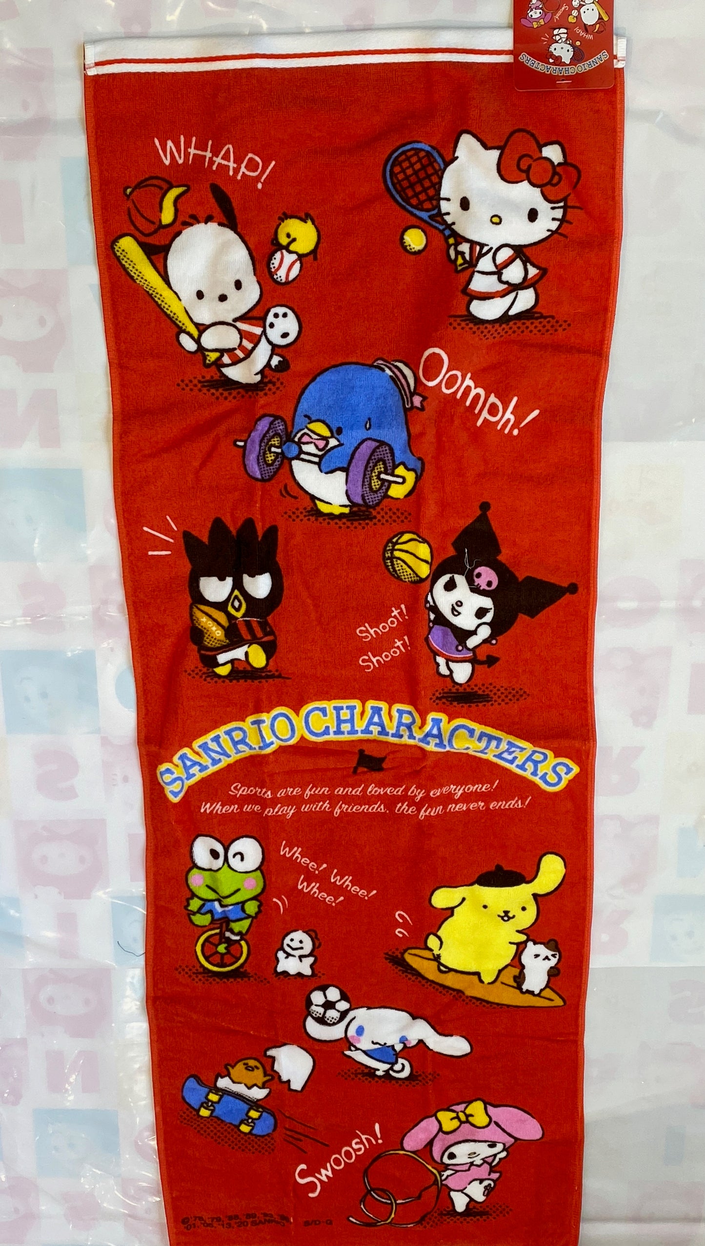 SANRIO ORIGINAL CHARACTERS SPORT RED TOWEL SP OTH