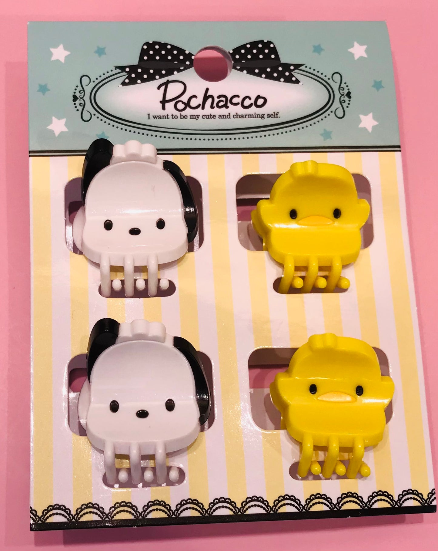 POCHACCO AND FRIEND HAIR CLIP MINI D-CUT