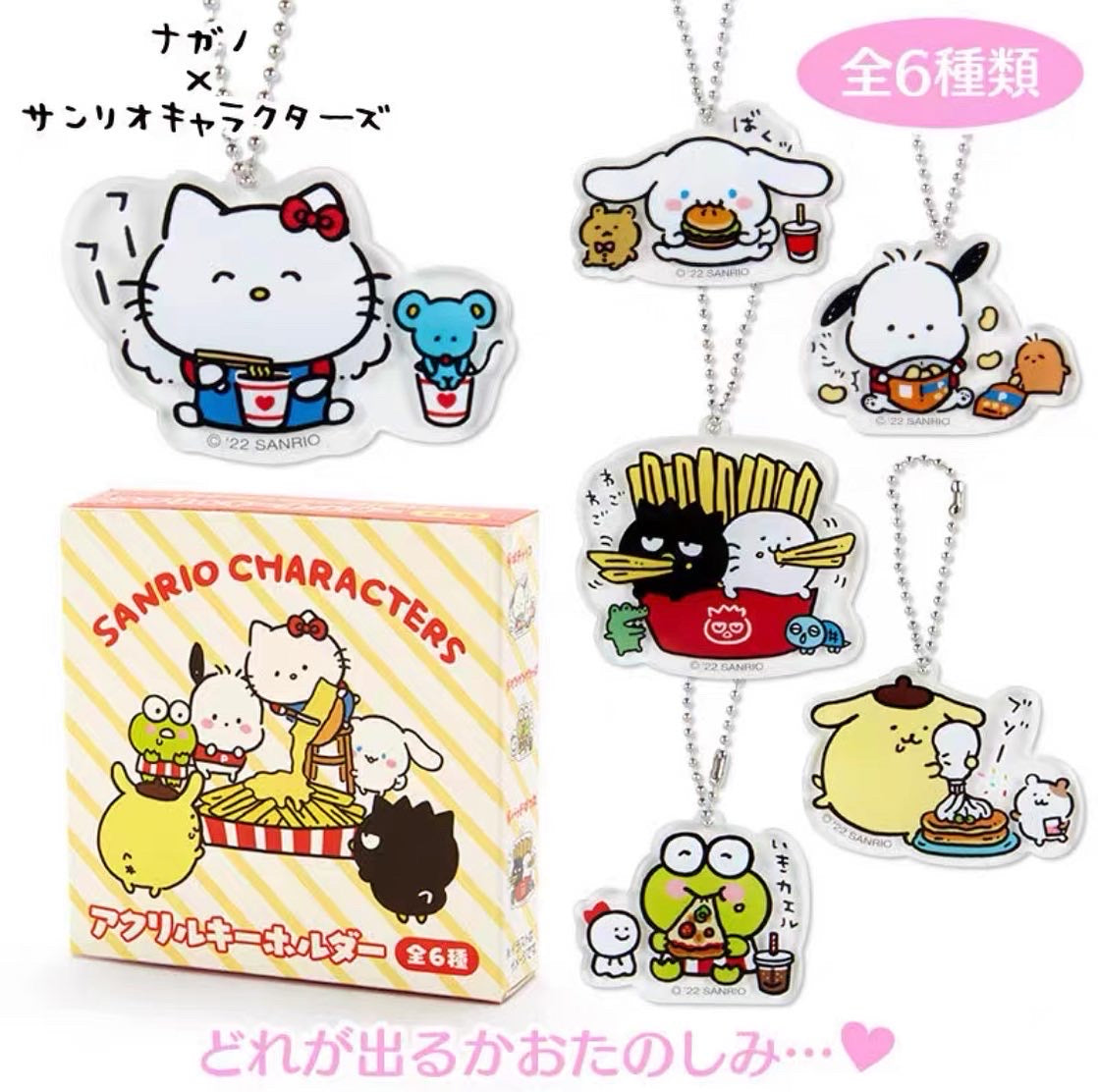 OTHER CHARACTERS KEY CHAIN: NGN ASSORTMENT SET OF 6