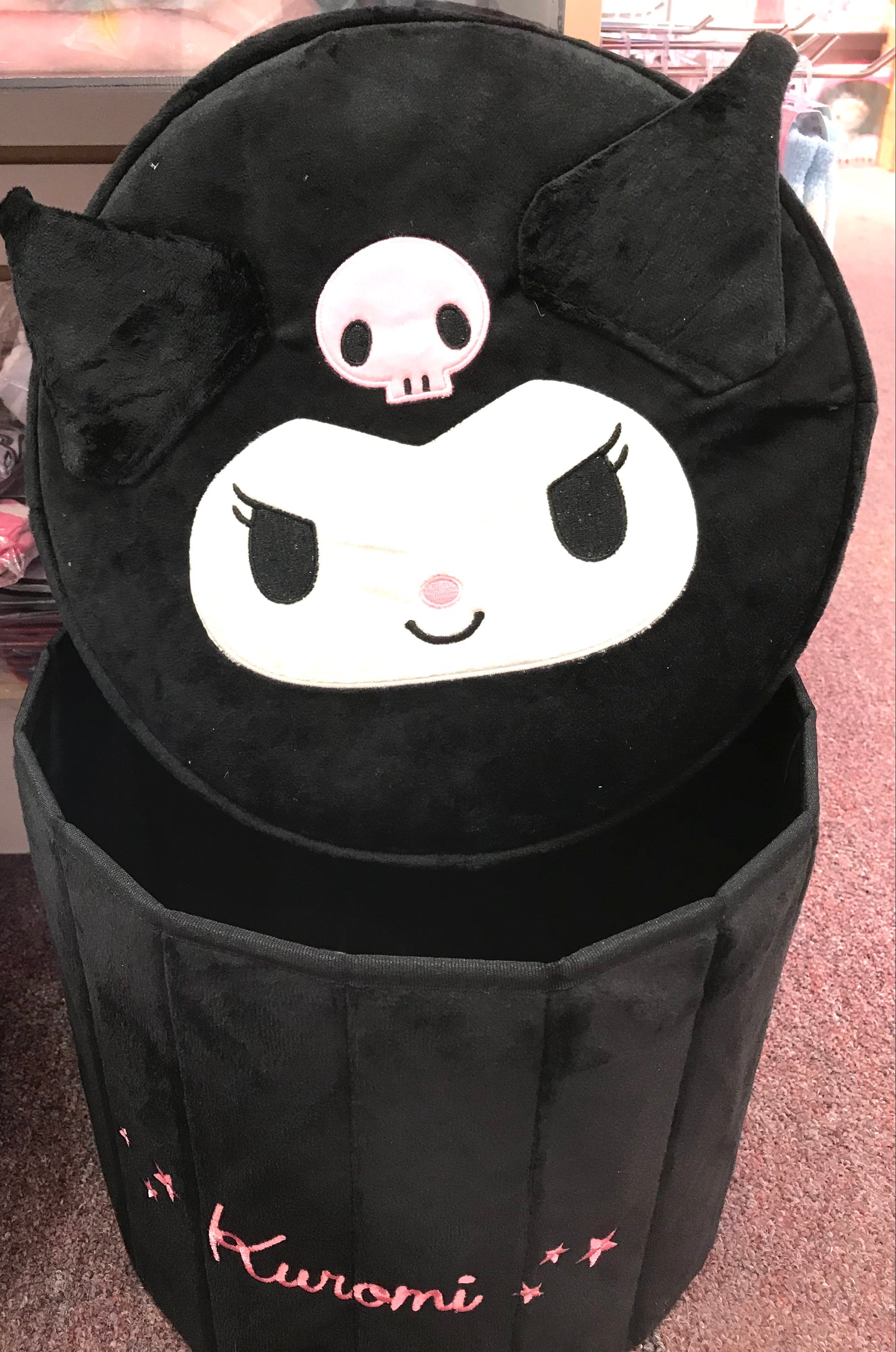 SANRIO KUROMI STORAGE BOX ROUND K/U