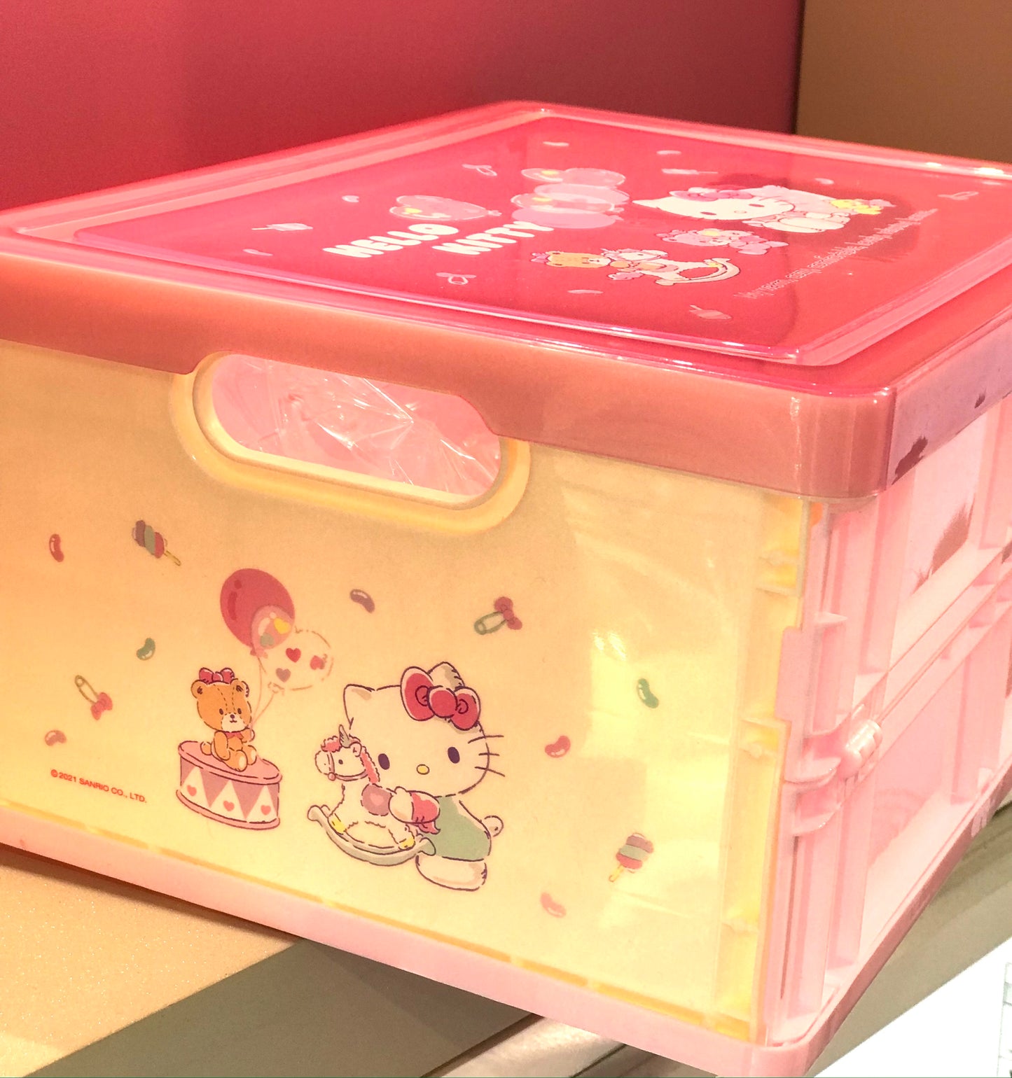 SANRIO HELLO KITTY FOLDING STORAGE BOX S K/T