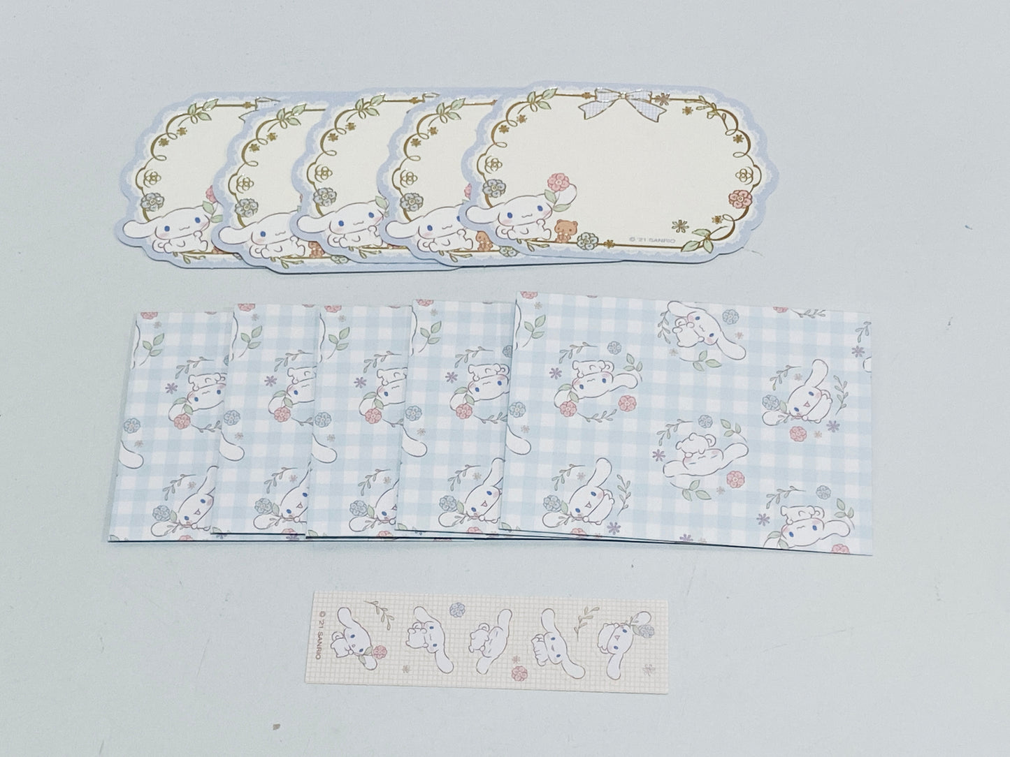 CINNAMOROLL MESSAGE CARDS WITH STICKERS
