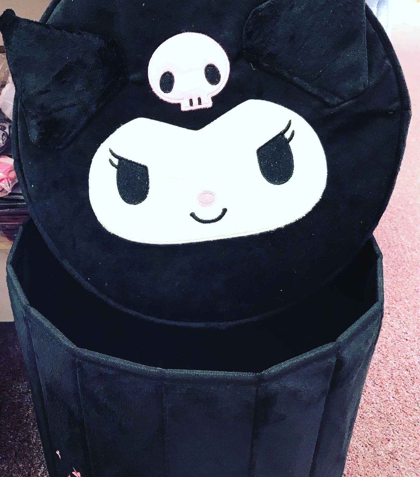 SANRIO KUROMI STORAGE BOX ROUND K/U