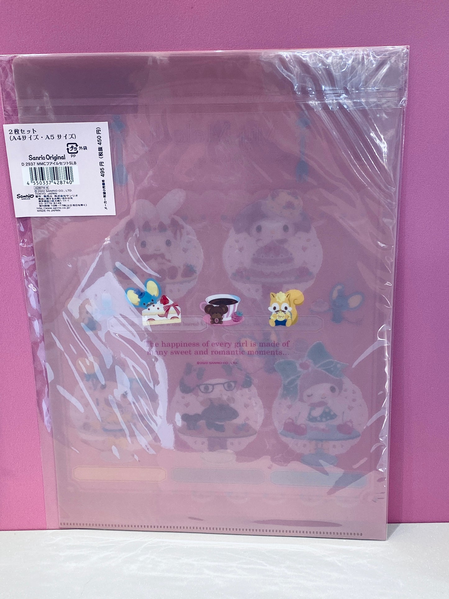 SANRIO MY MELODY CLEAR FILE: SLB