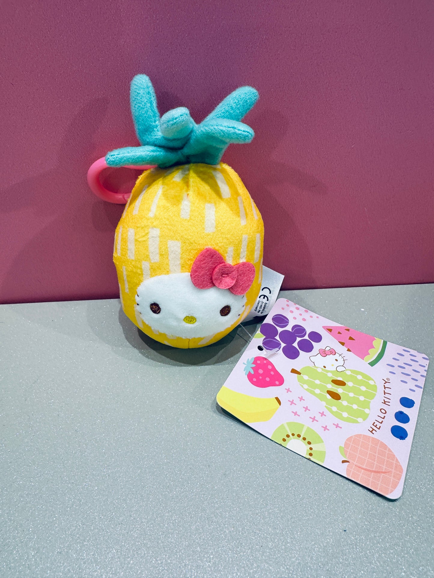 HELLO KITTY MASCOT CLIP-ON PINEAPPLE