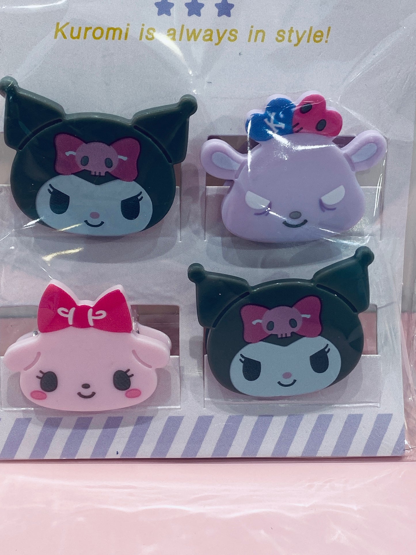 KUROMI MINI CLIPS 4PC SET K/U