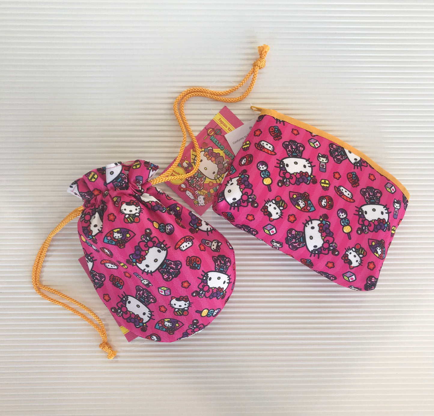 HELLO KITTY DRAWSTRING BAG JAPAN POP