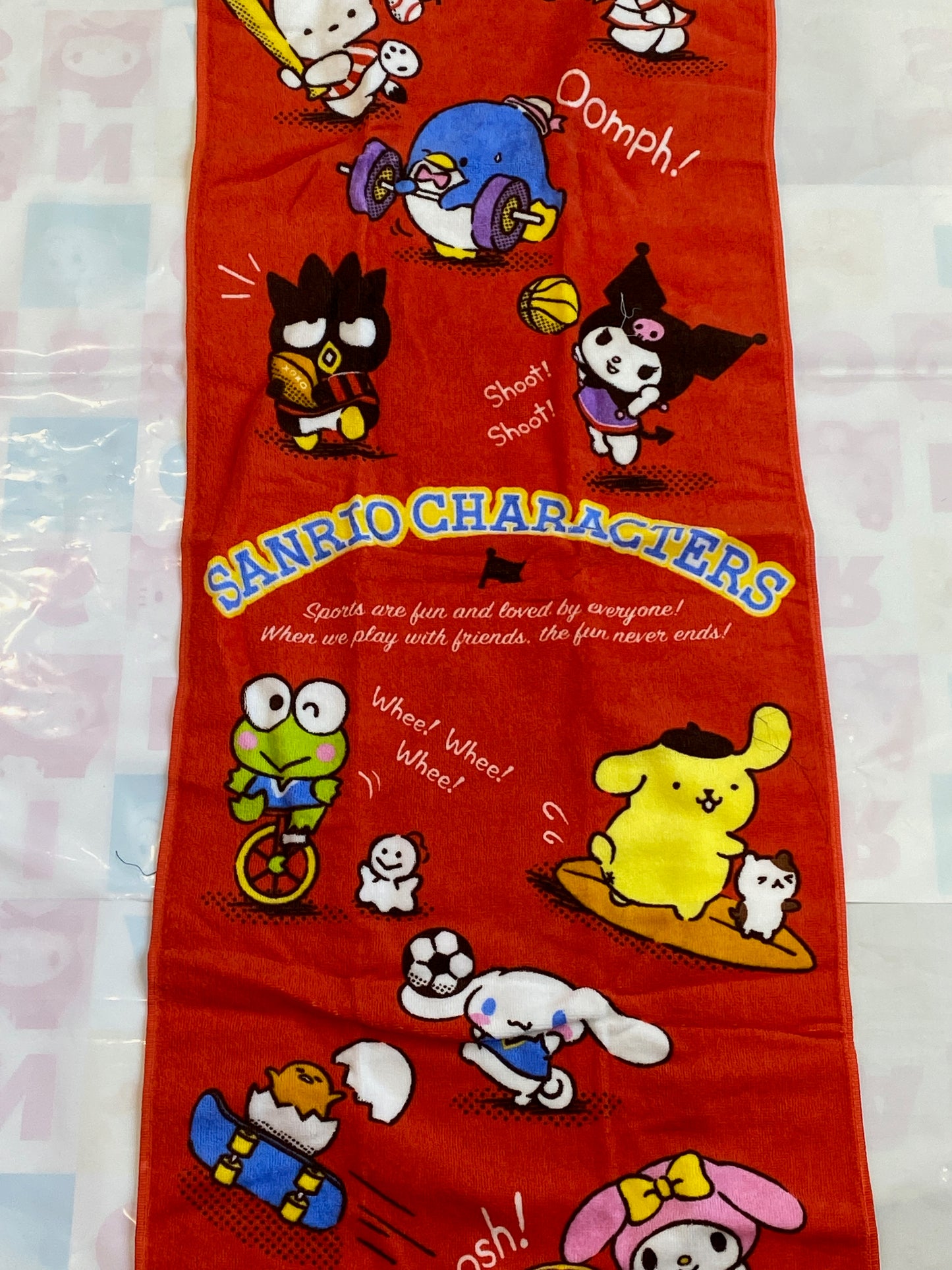 SANRIO ORIGINAL CHARACTERS SPORT RED TOWEL SP OTH