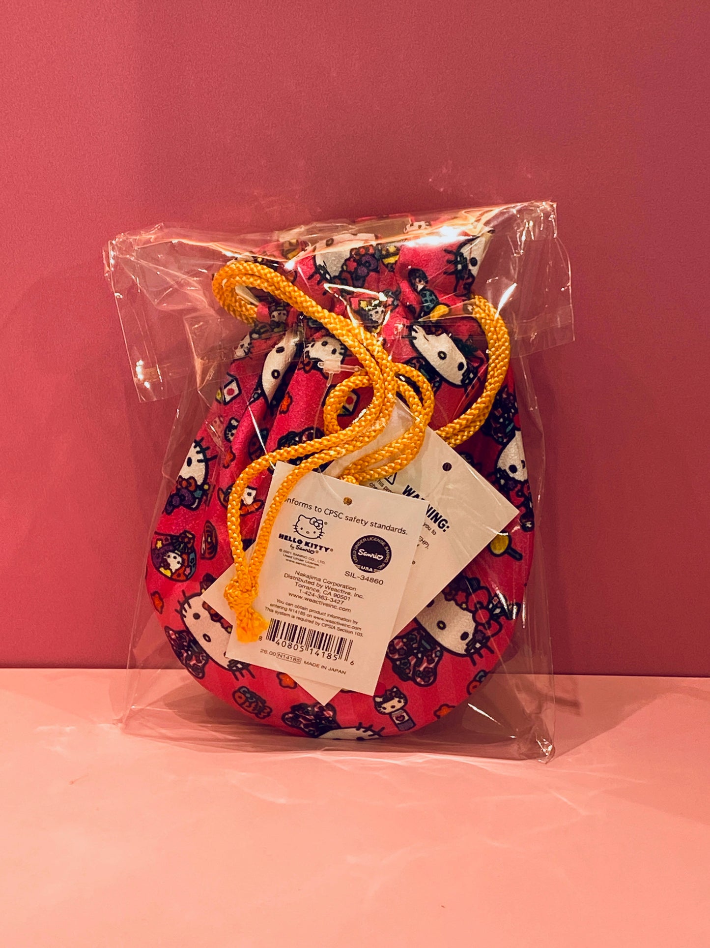 HELLO KITTY DRAWSTRING BAG JAPAN POP