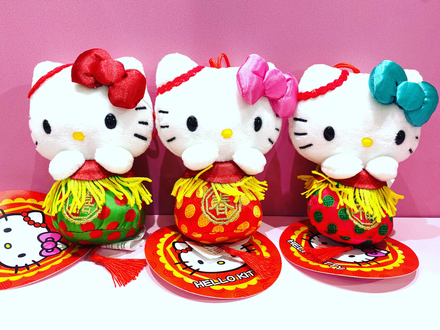 HELLO KITTY MASCOT ORNAMENT CHINESE NEW YEAR SET Of 3