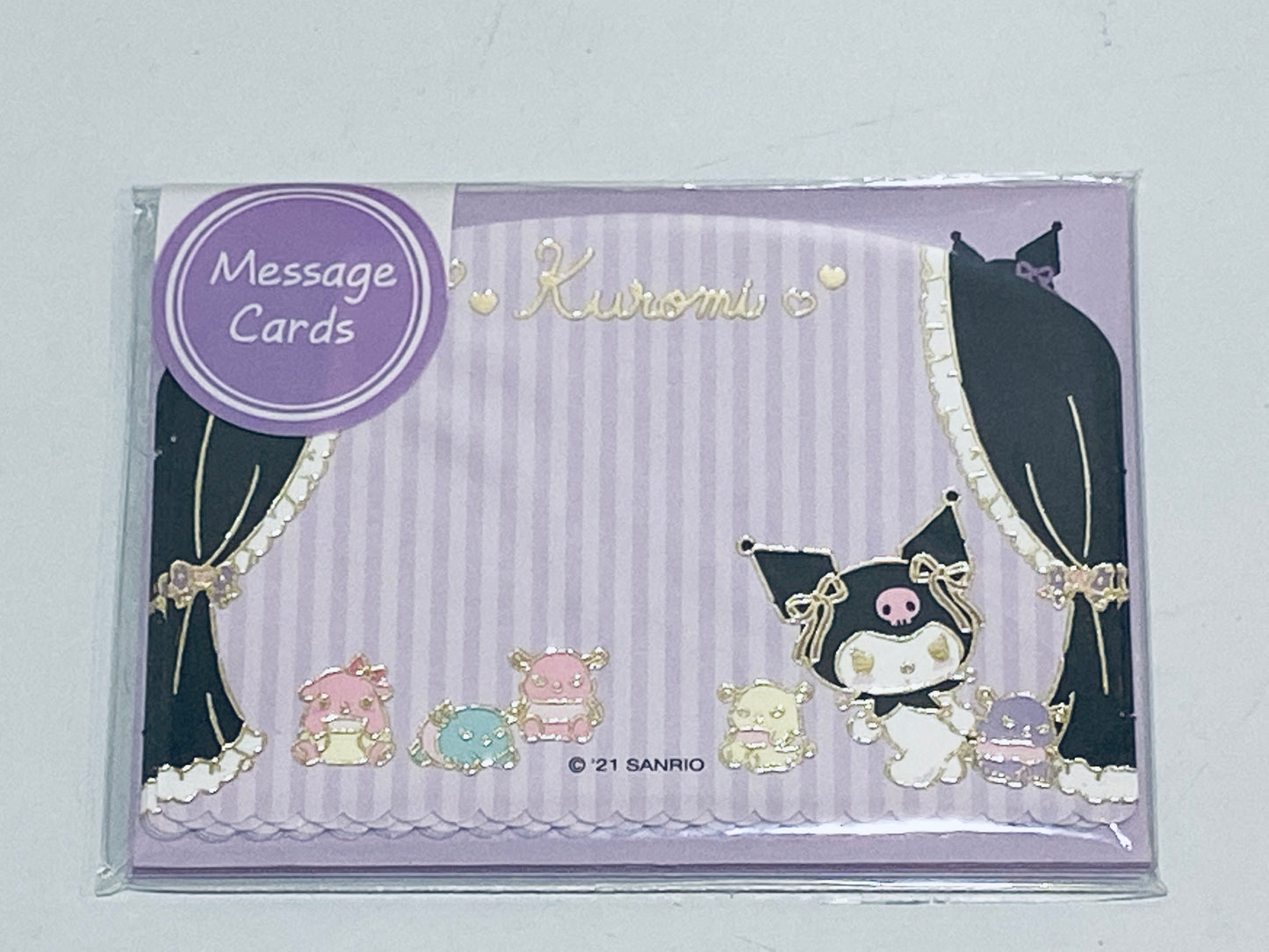 KUROMI MESSAGE CARDS WITH STICKERS