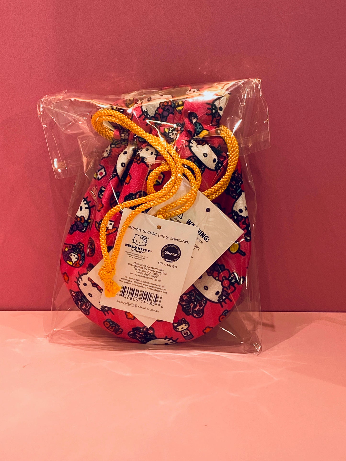 HELLO KITTY DRAWSTRING BAG JAPAN POP