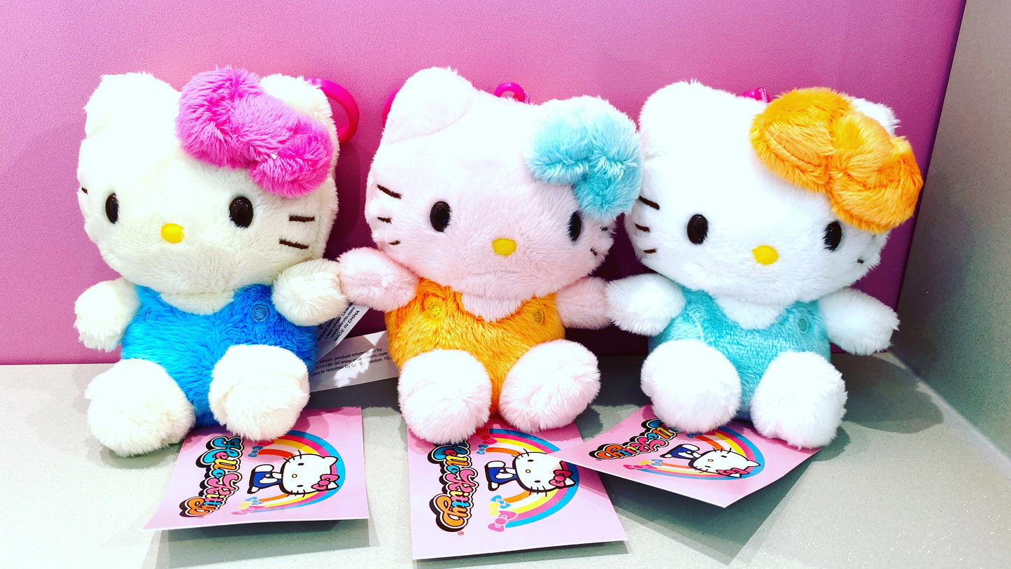 HELLO KITTY MASCOT CLIPON AST RETRO RAINBOW