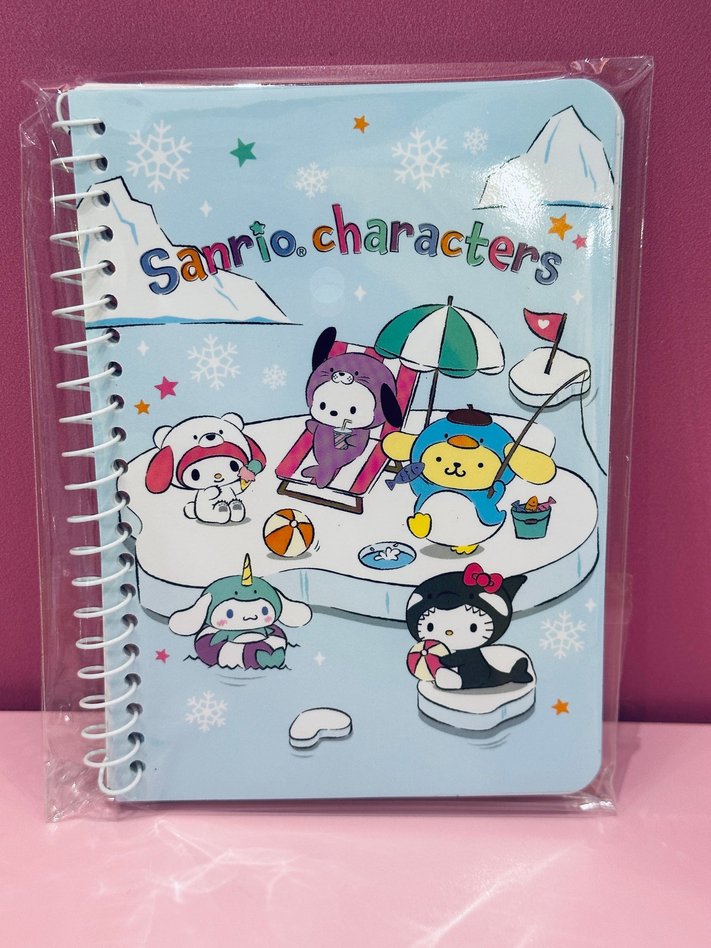 SANRIO CHARACTERS MINI SPIRAL NOTEBOOK ICE ISLAND / 20