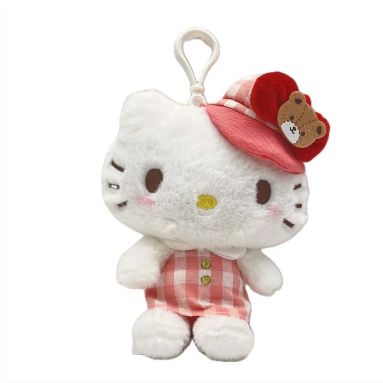 SANRIO ORIGINAL HELLO KITTY GINGHAM MASCOT CLIP