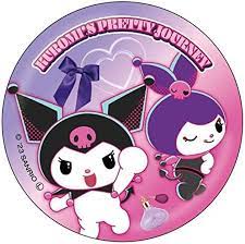 SANRIO JAPAN ORIGINAL KUROMI AND SISTER GLOW IN DARK BUTTON BADGE PRETTY JOUNEY