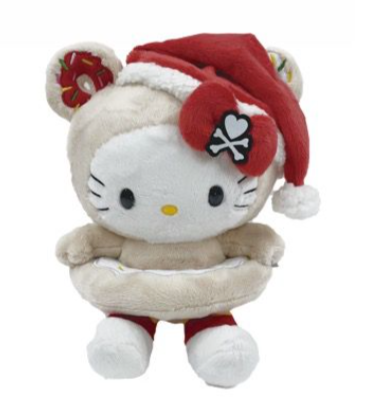 HELLO KITTY 8 IN PLUSH DONUT TOKIDOKI CHRISTMAS