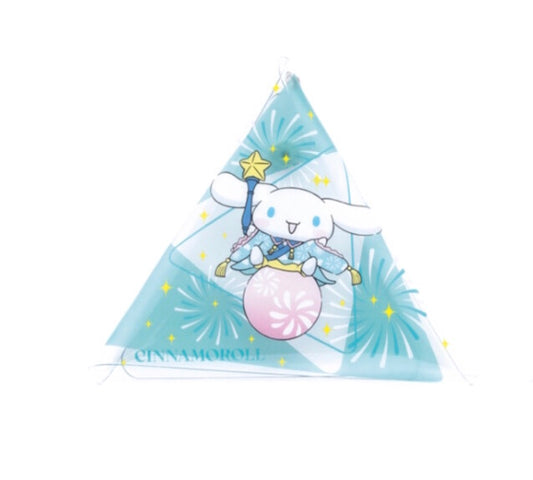 SANRIO 2024 HANABI KUJI CINNAMOROLL TRANGLE VINYL POUCH W/ CHAIN #25