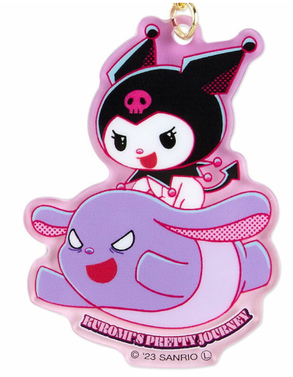 SANRIO JAPAN ORIGINAL KUROMI ACRYLIC POSE / PRETTY JOURNEY KEYCAHIN