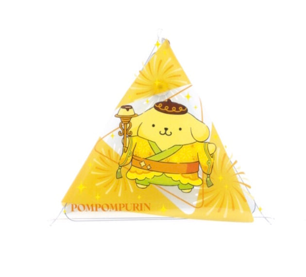 SANRIO 2024 HANABI KUJI POMPOMPURIN TRIANGLE VINYL POUCH WITH CHAIN #27